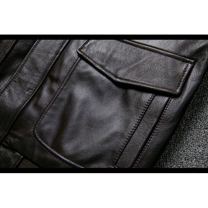 Flight jacket B3 with fur collar Brown