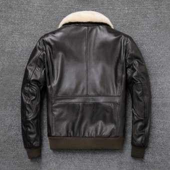 Flight jacket B3 with fur collar Brown