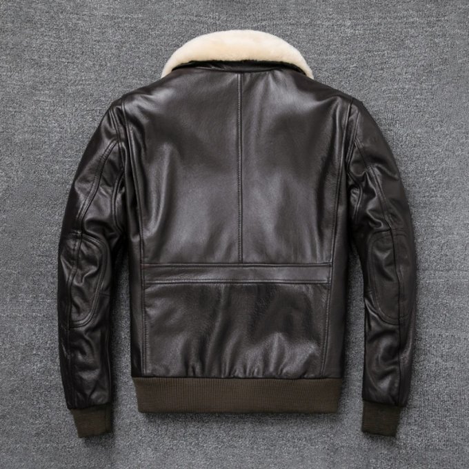 Flight jacket B3 with fur collar Brown