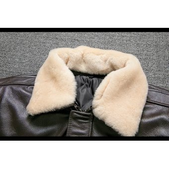 Flight jacket B3 with fur collar Brown