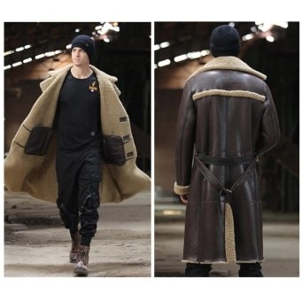 military coat sheep fur collar