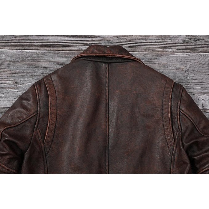 brown leather flight jacket vintage