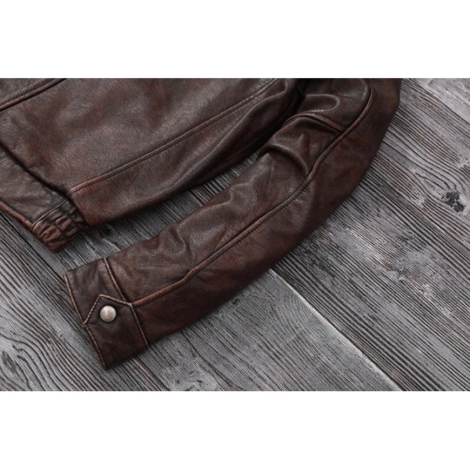 brown leather flight jacket vintage