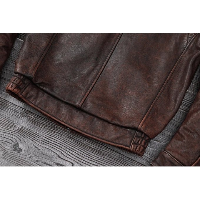 brown leather flight jacket vintage