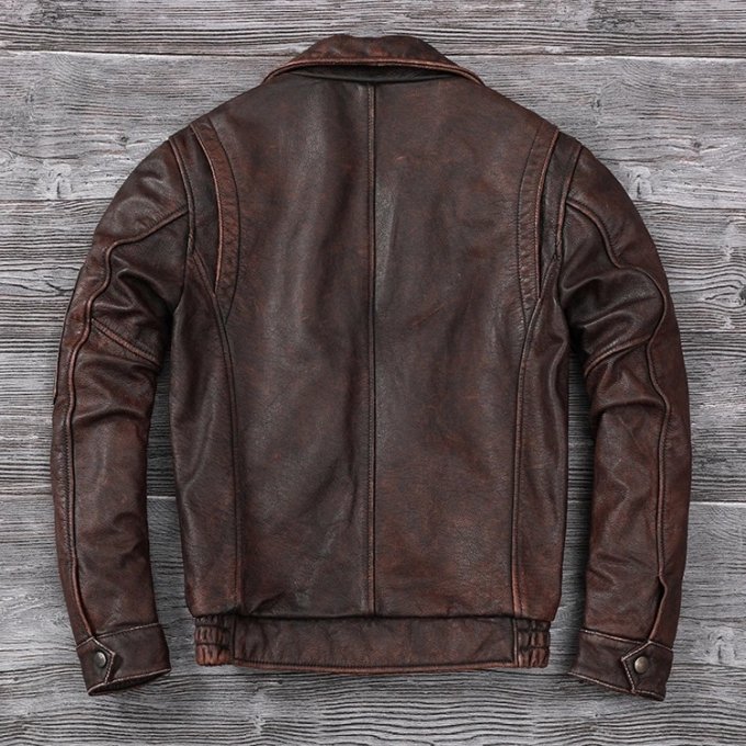brown leather flight jacket vintage