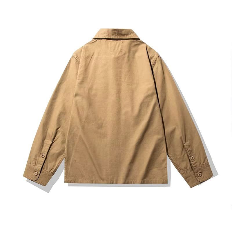 Coyote Tan button up shirt with chest pockets