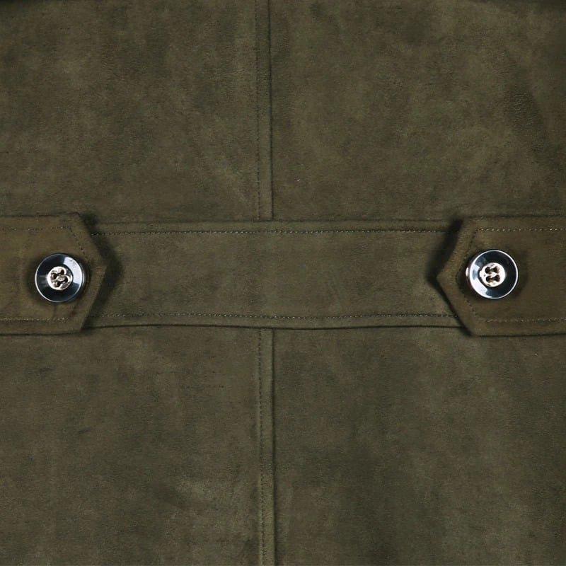 Double breasted military trench coat