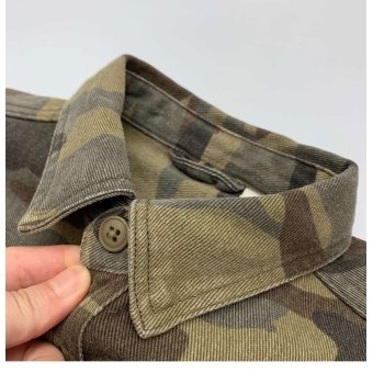 Green camo button shirt