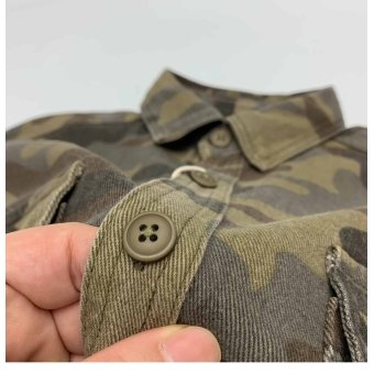 Green camo button shirt