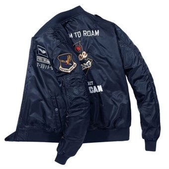 MA-1 flight jacket with patches Navy Blue