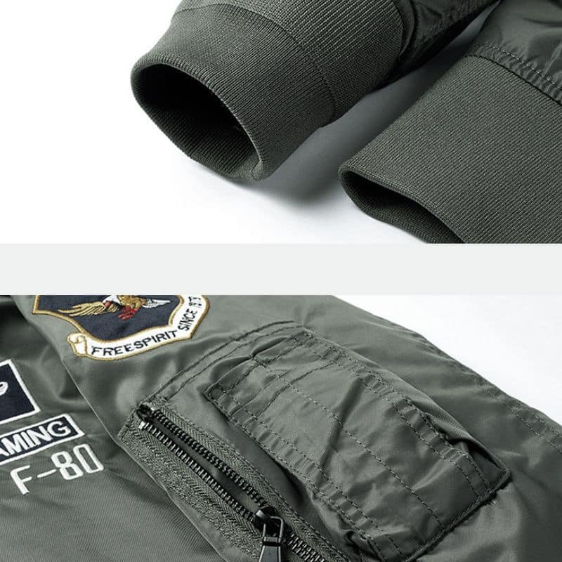 MA-1 flight jacket with patches Olive Green