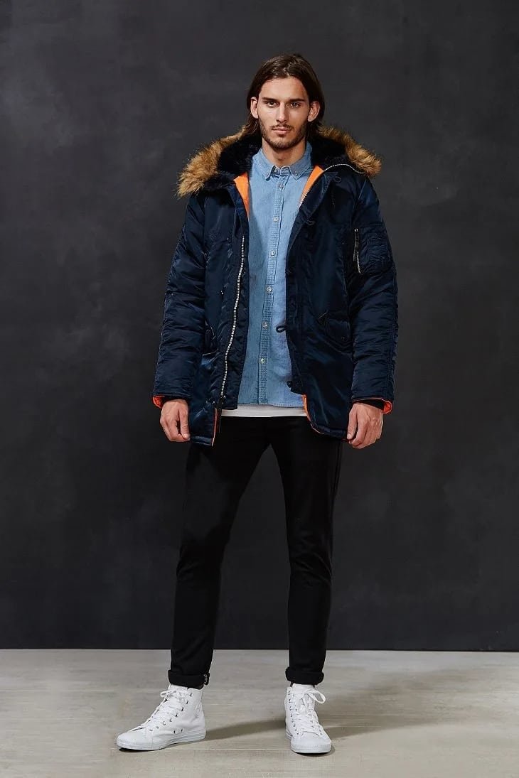 Men's N3B Polar Warm Cotton Parka