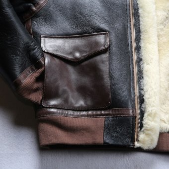 Men A2 Shearling Leather Jacket
