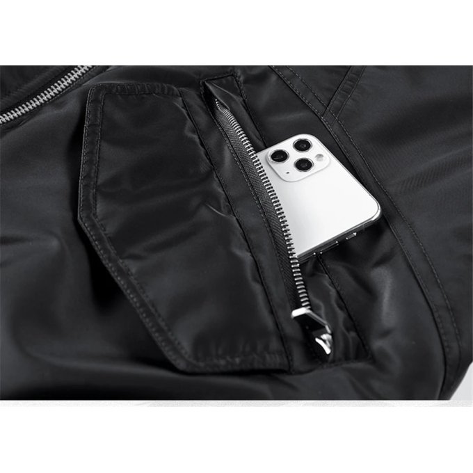 Mens winter techwear bomber jacket