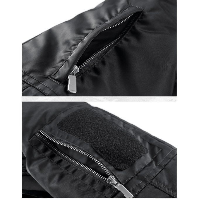 Mens winter techwear bomber jacket