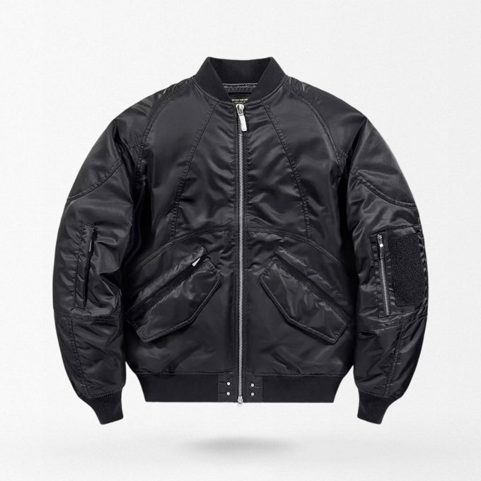 Mens winter techwear bomber jacket