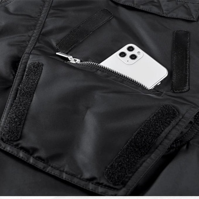 Mens winter techwear bomber jacket