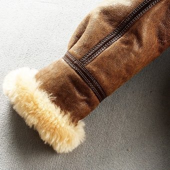 Men's military style sheepskin coat