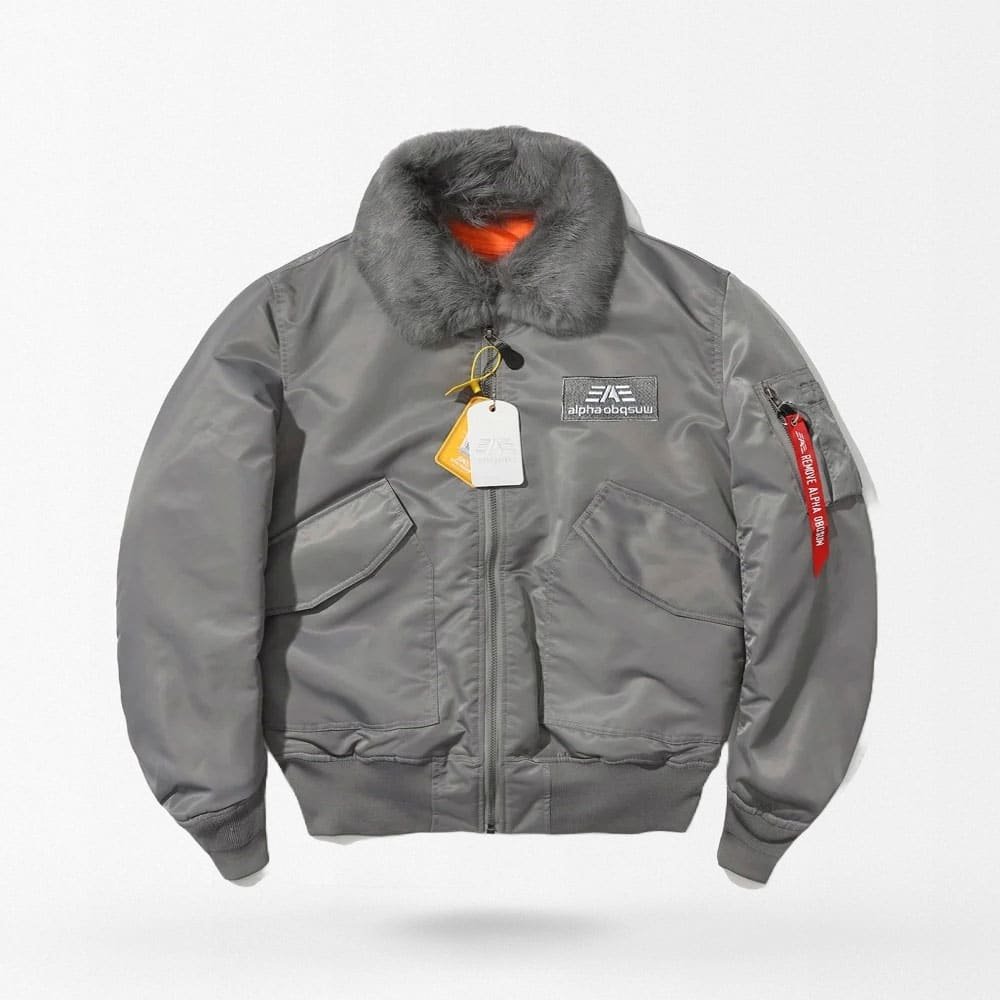Military 45p grey flight bomber jacket