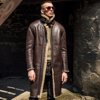 Military shearling coat
