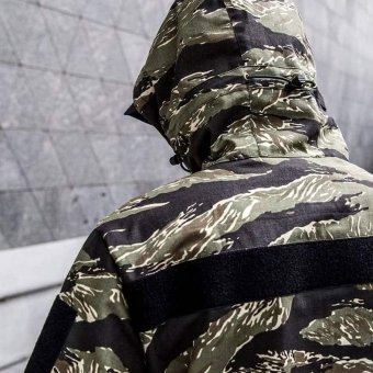 Tiger stripe anorak windbreaker