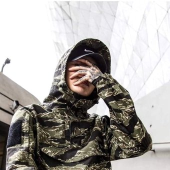 Tiger stripe anorak windbreaker