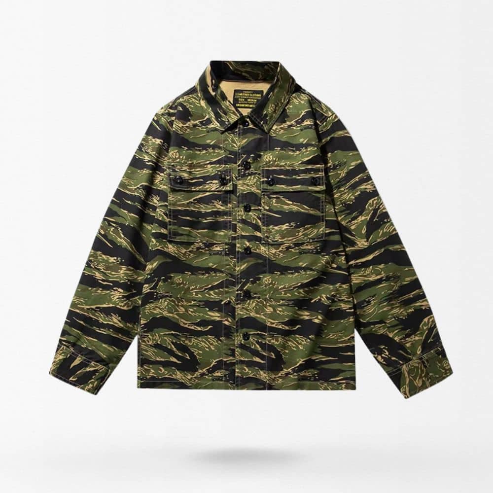 Tiger stripe button up shirt