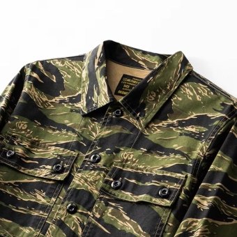 Tiger stripe button up shirt