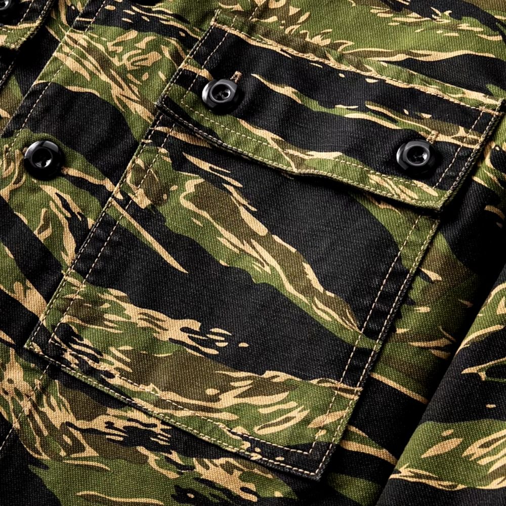 Tiger stripe button up shirt