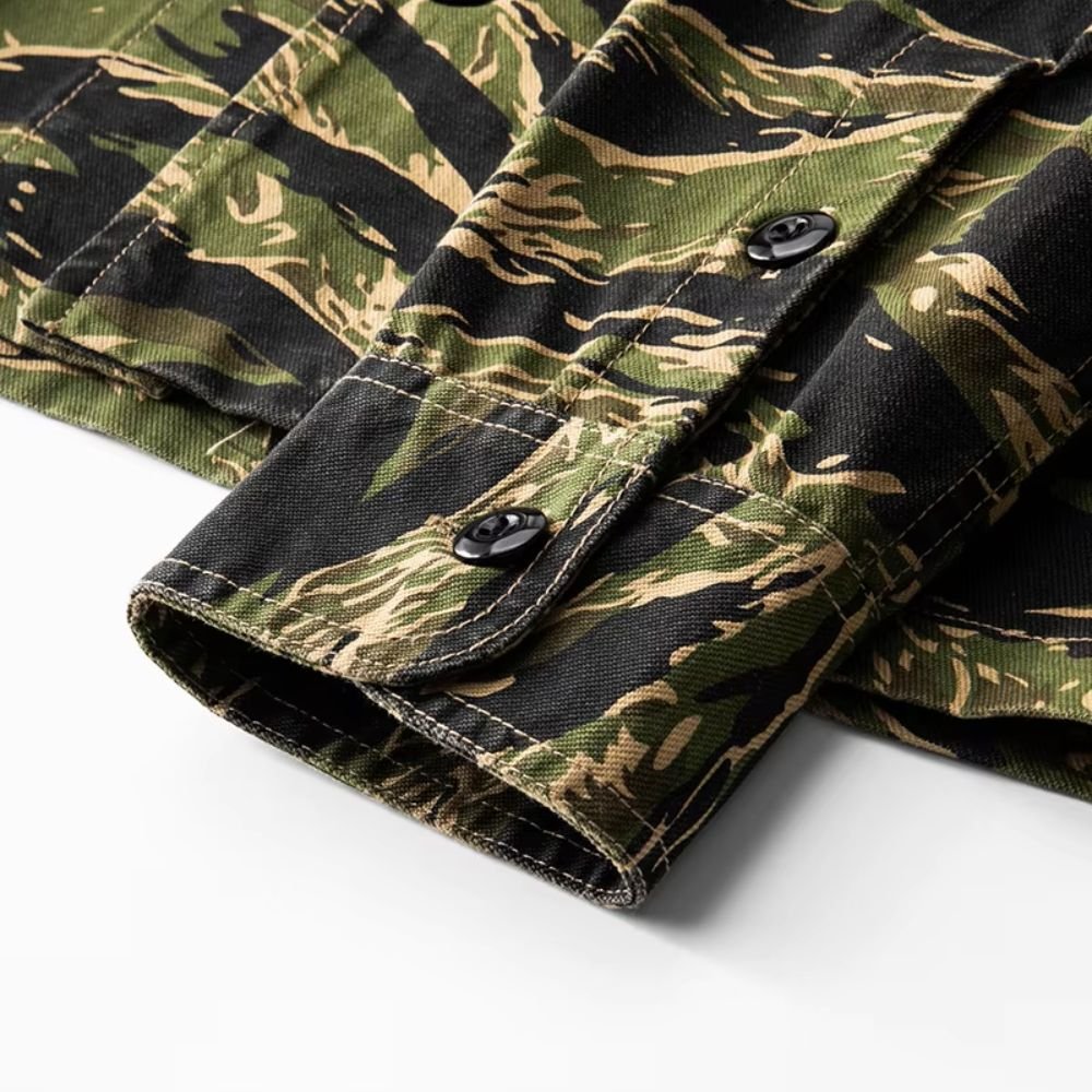 Tiger stripe button up shirt