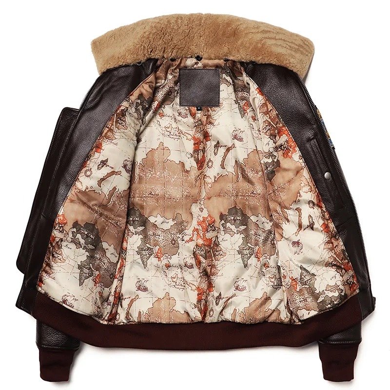 Top gun maverick leather bomber jacket