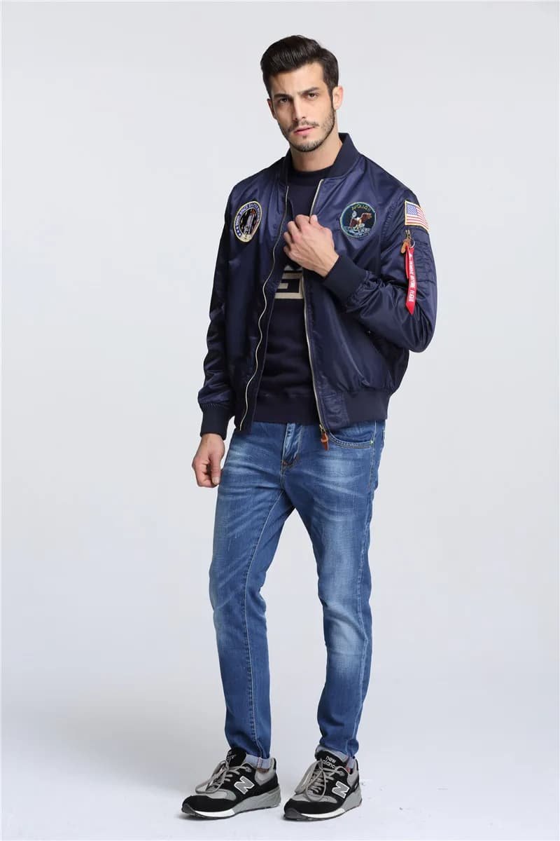 apollo ma 1 bomber flight jacket