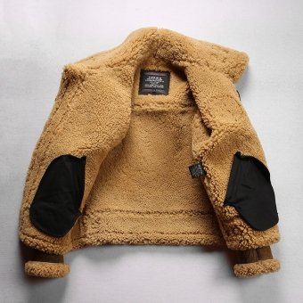 b3 sheepskin bomber leather military jacket