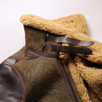 b3 sheepskin bomber leather military jacket