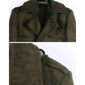 Double breasted military trench coat
