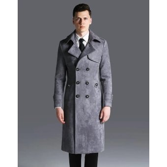 Double breasted military trench coat