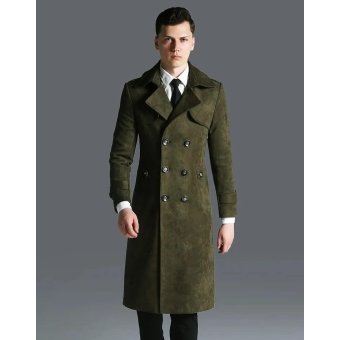 Double breasted military trench coat