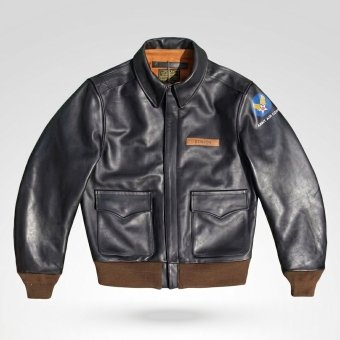 Flight jacket A2 Air Force Patch doublure orange