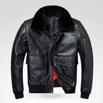 Flight jacket B3 col en fourrure Noir