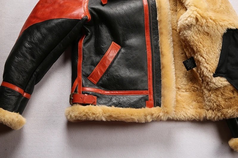 mens b3 shearling leather flight jacket