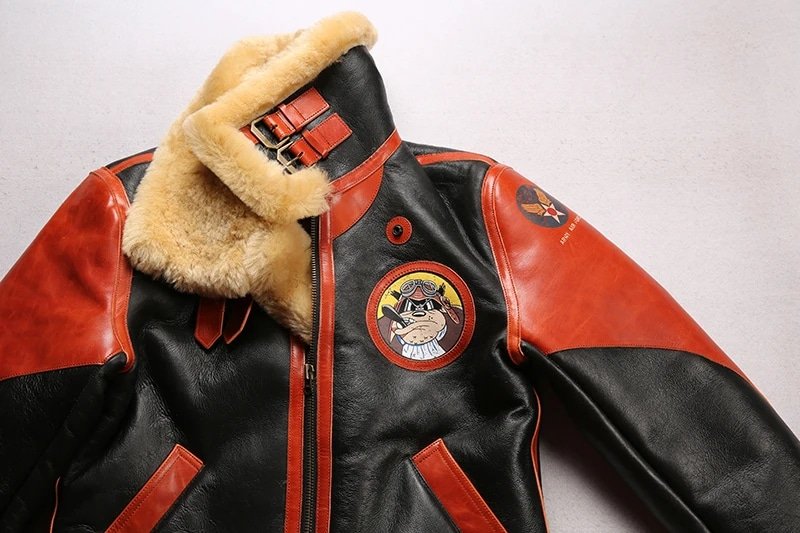mens b3 shearling leather flight jacket
