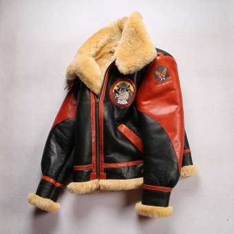 mens b3 shearling leather flight jacket