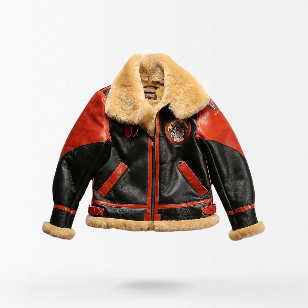 mens b3 shearling leather flight jacket