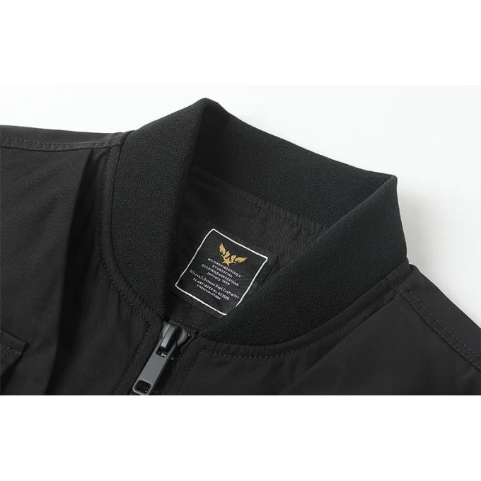 Mens military bomber jacket with multipocket