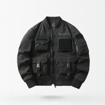 Mens military bomber jacket with multipocket