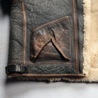 mens retro d3 leather bomber jacket