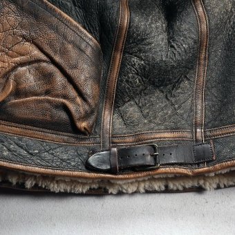 mens retro d3 leather bomber jacket