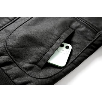 mens vintage leather bomber jacket