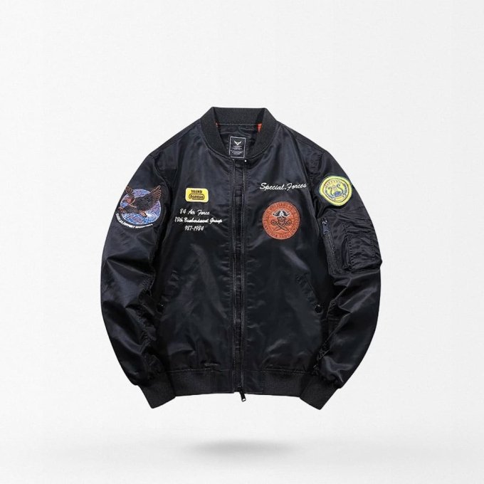 usaf black ma-1 flight jacket