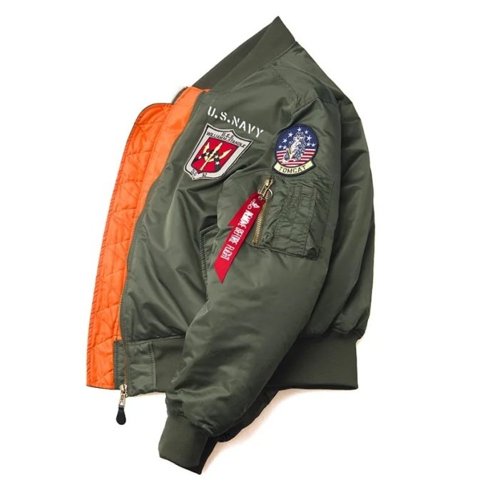 vintage ma1 bomber flight jacket waterproof